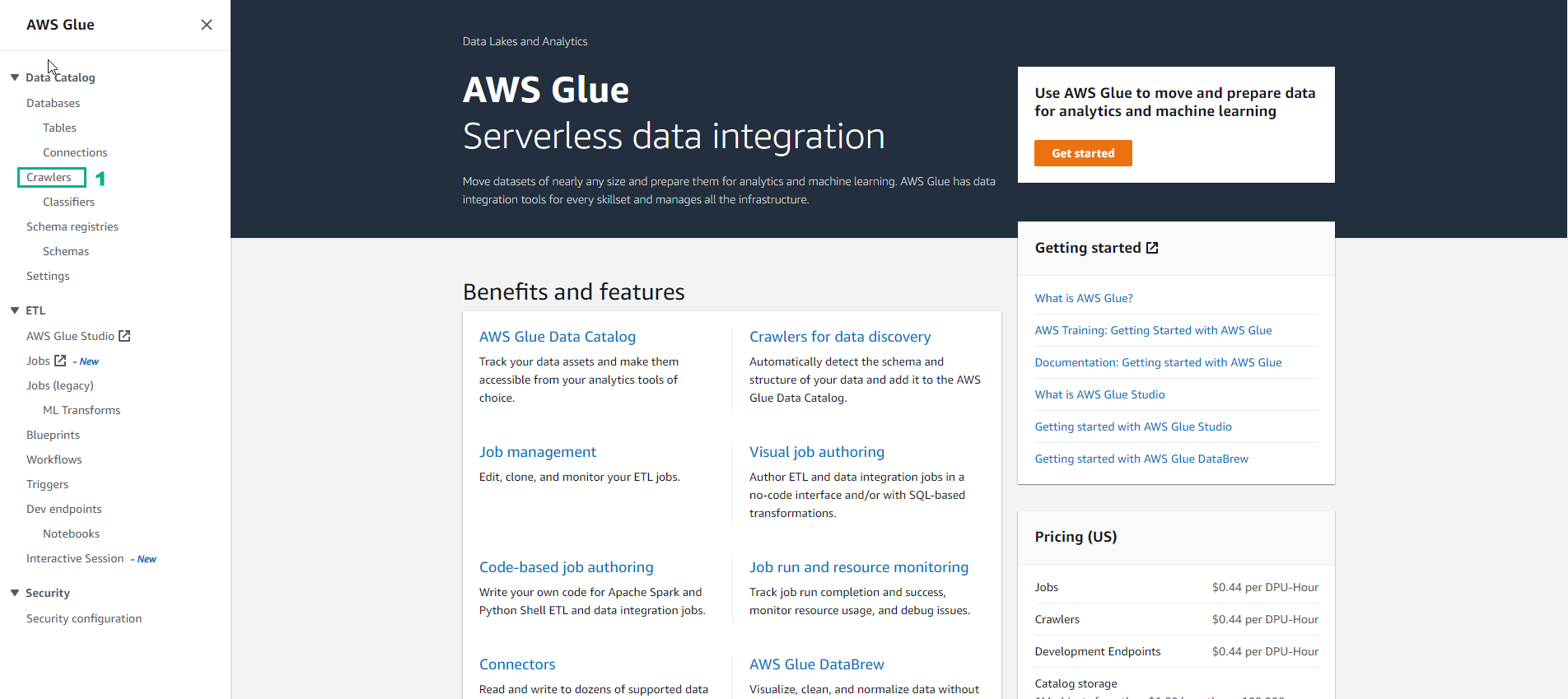 Creating Glue Crawler :: AWS System Manager