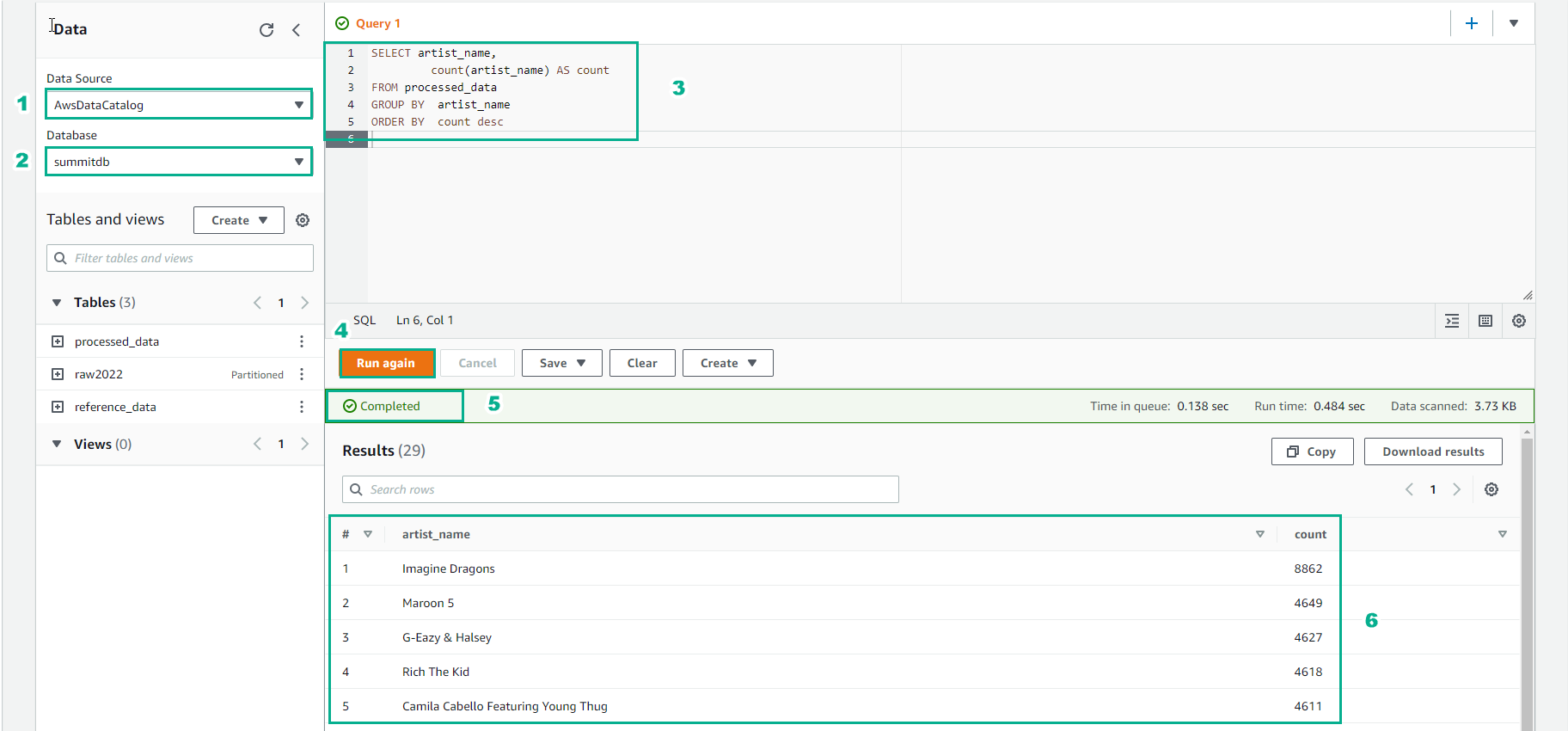 Analyze Data with Athena