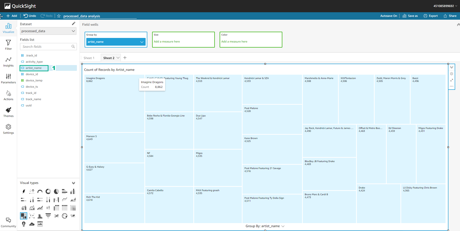 Visualize with QuickSight